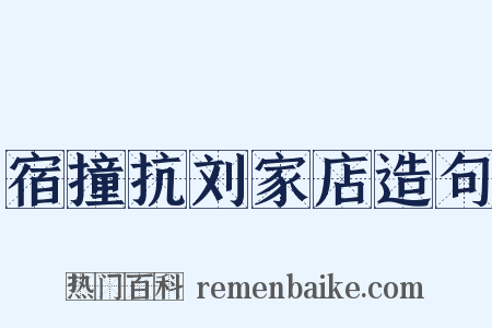 宿撞抗刘家店造句是什么意思的图片